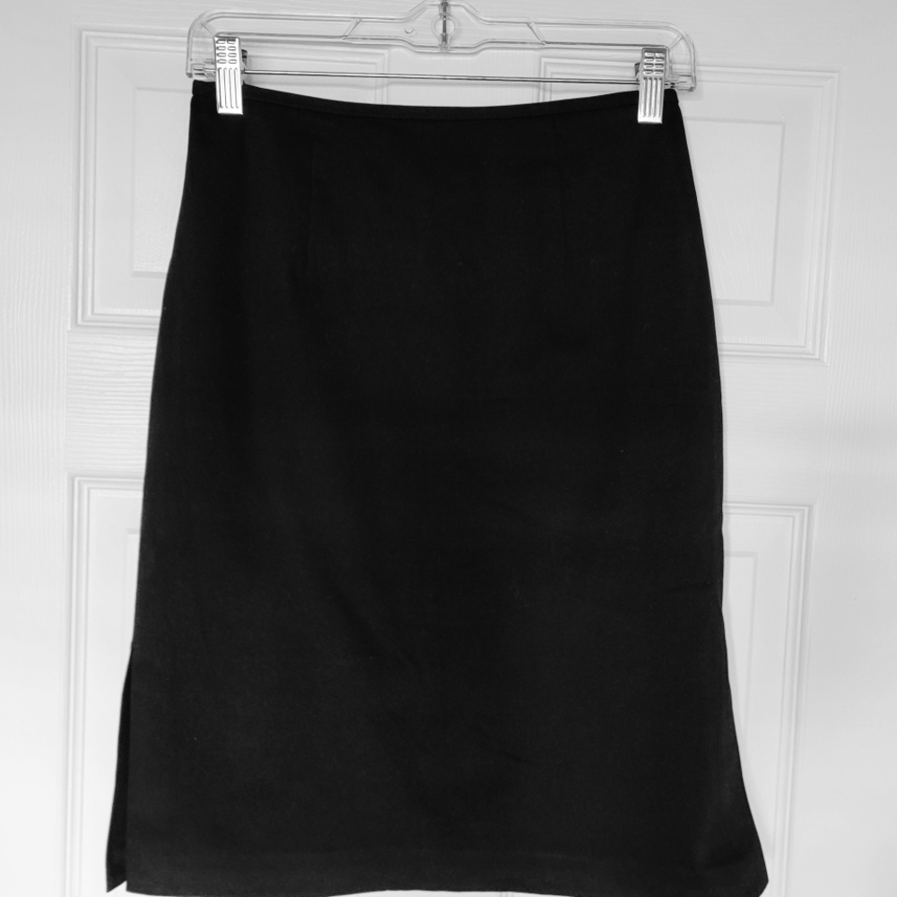 Ann Taylor Black Stretch Pencil Skirt